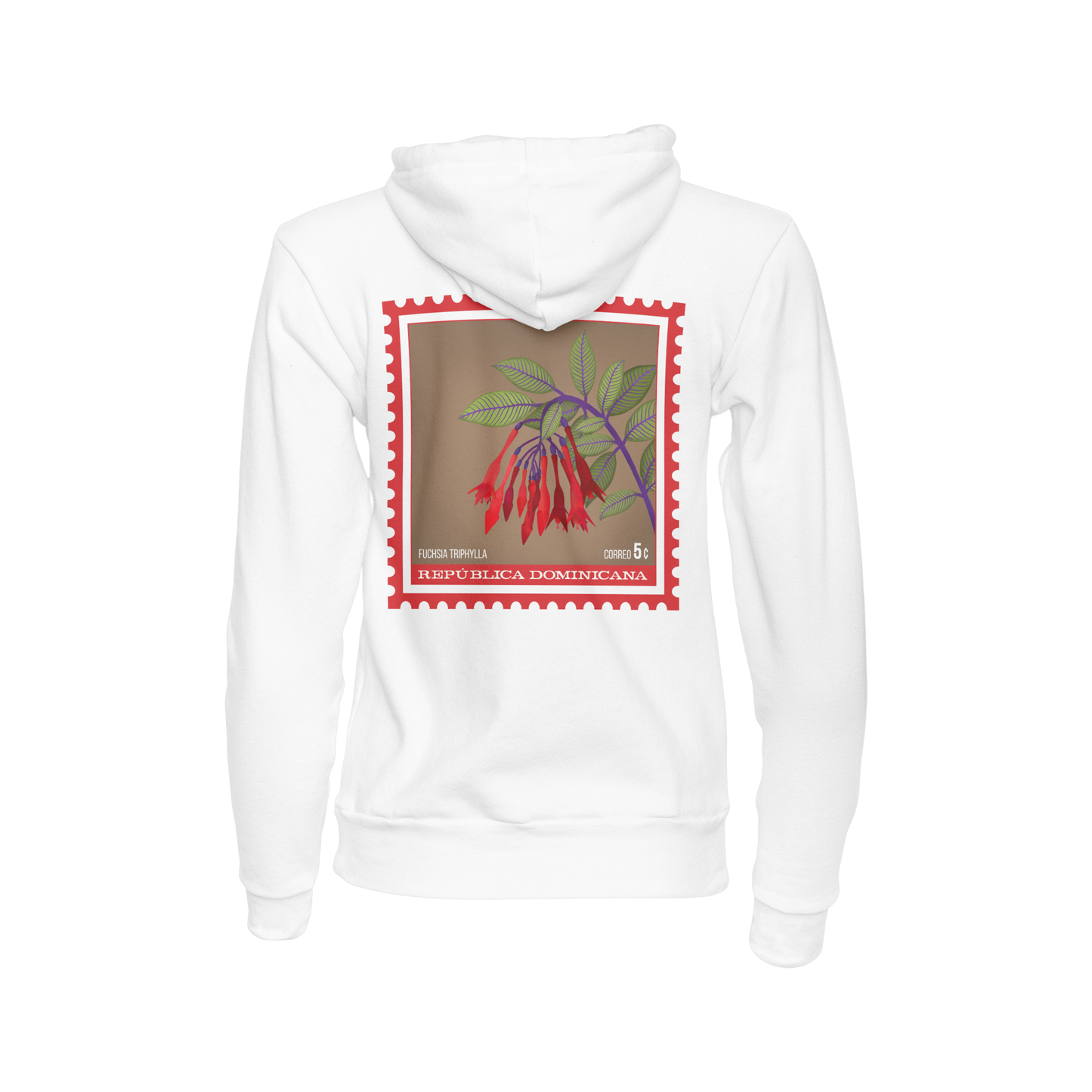 FLOR FUCHSIA POSTAL ROJO HOODIE