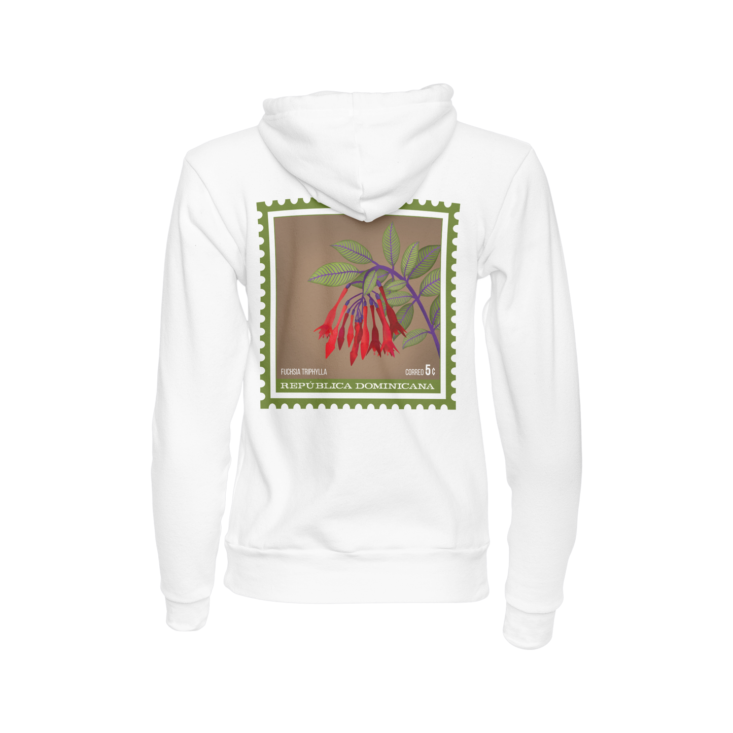 FLOR FUCHSIA POSTAL VERDE HOODIE