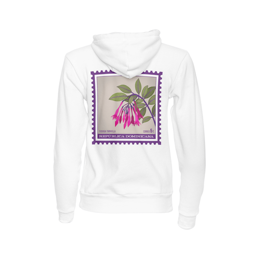 FLOR FUCHSIA POSTAL MORADA HOODIE