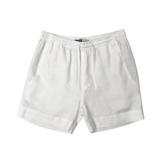 WHITE LINEN SHORT