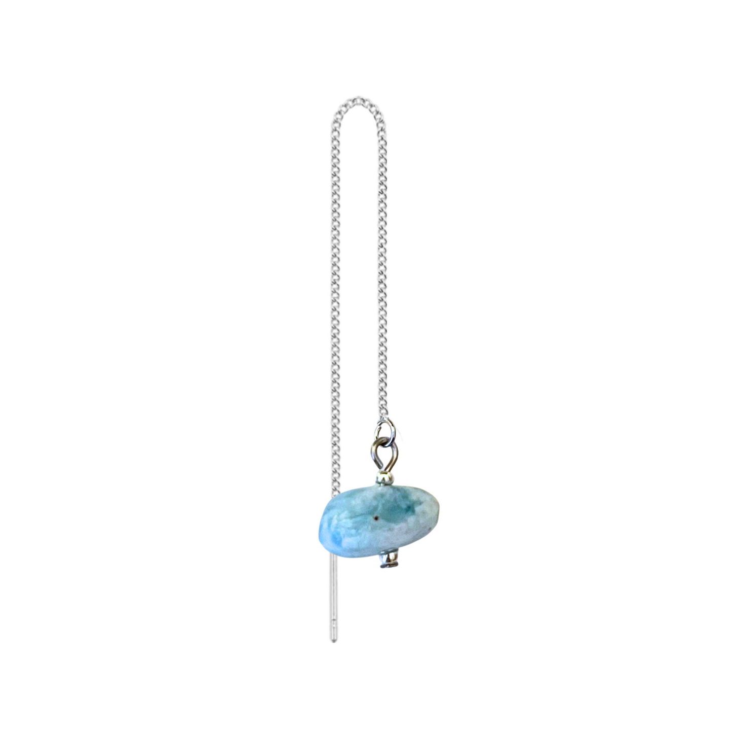 LARIMAR CHAIN EARRING SILVER