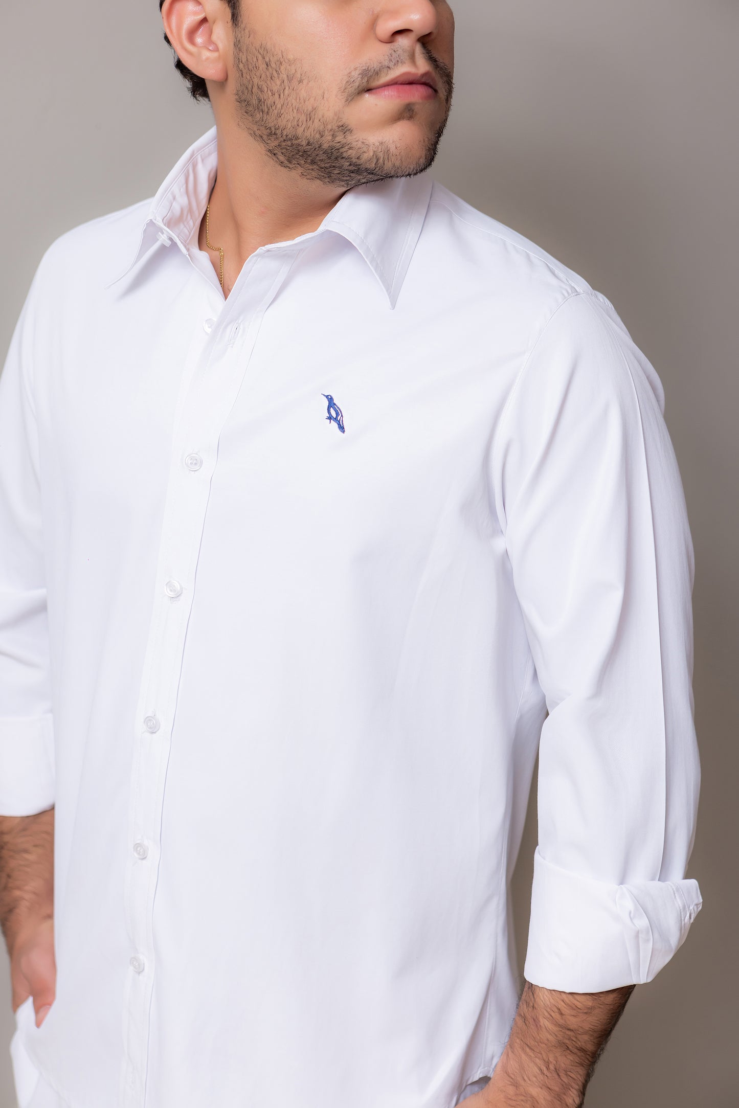 WHITE COTTON CARPENTER SHIRT