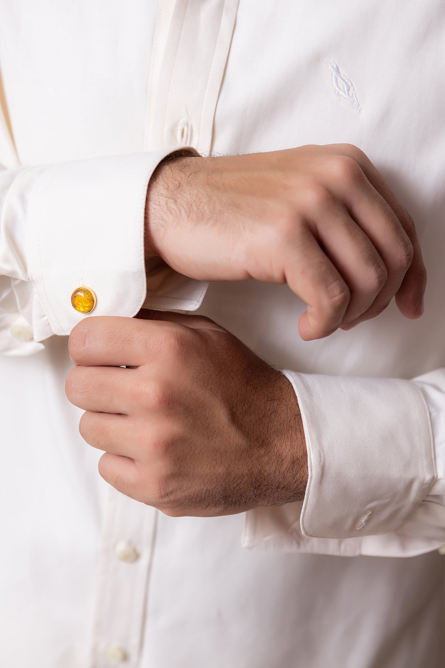 GOLDEN AMBER CUFFLINKS